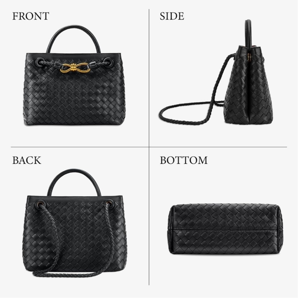 Black Woven Handbag - Picture 10 of 12
